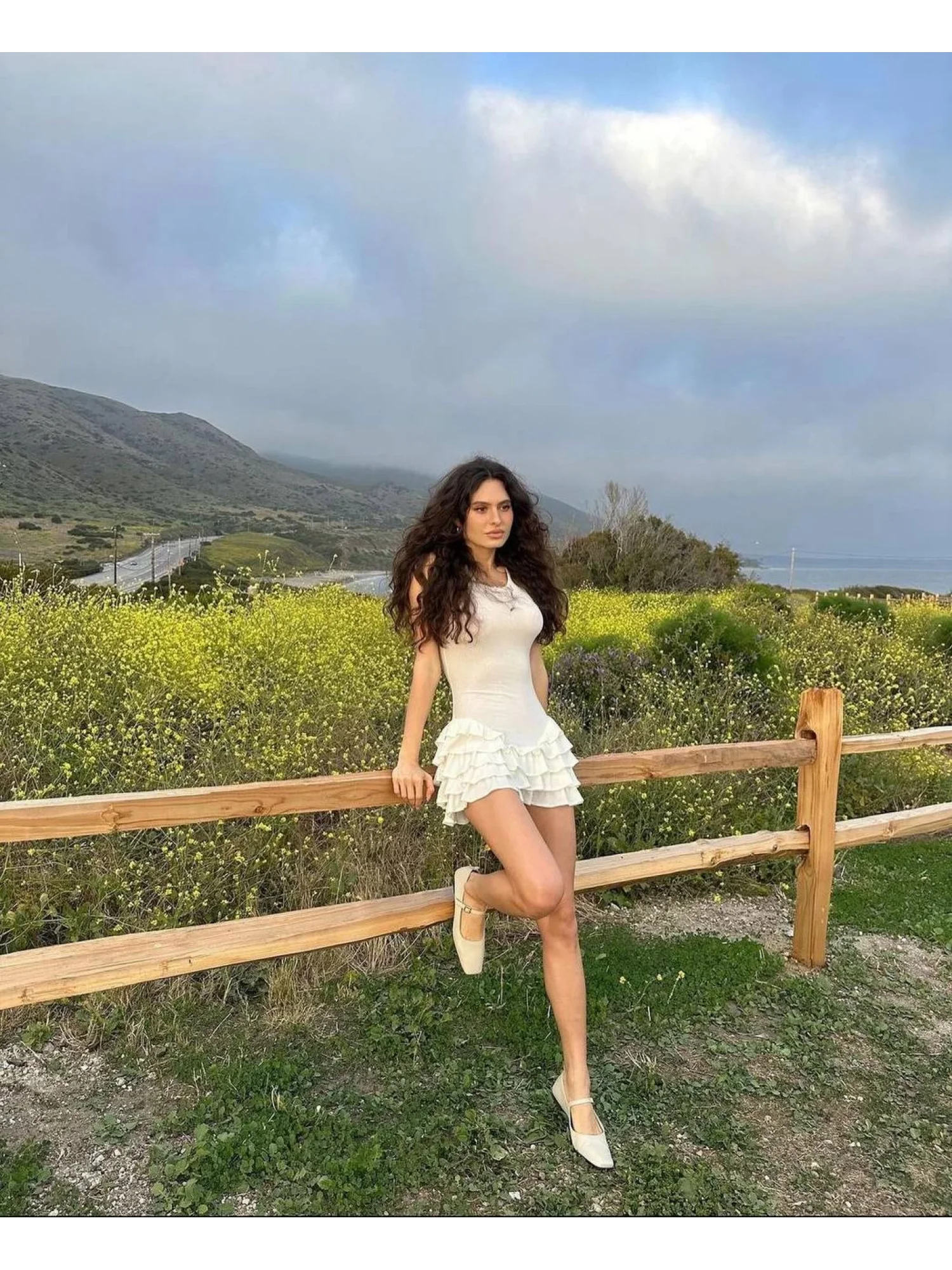 Babydoll Mini Elbise Beyaz