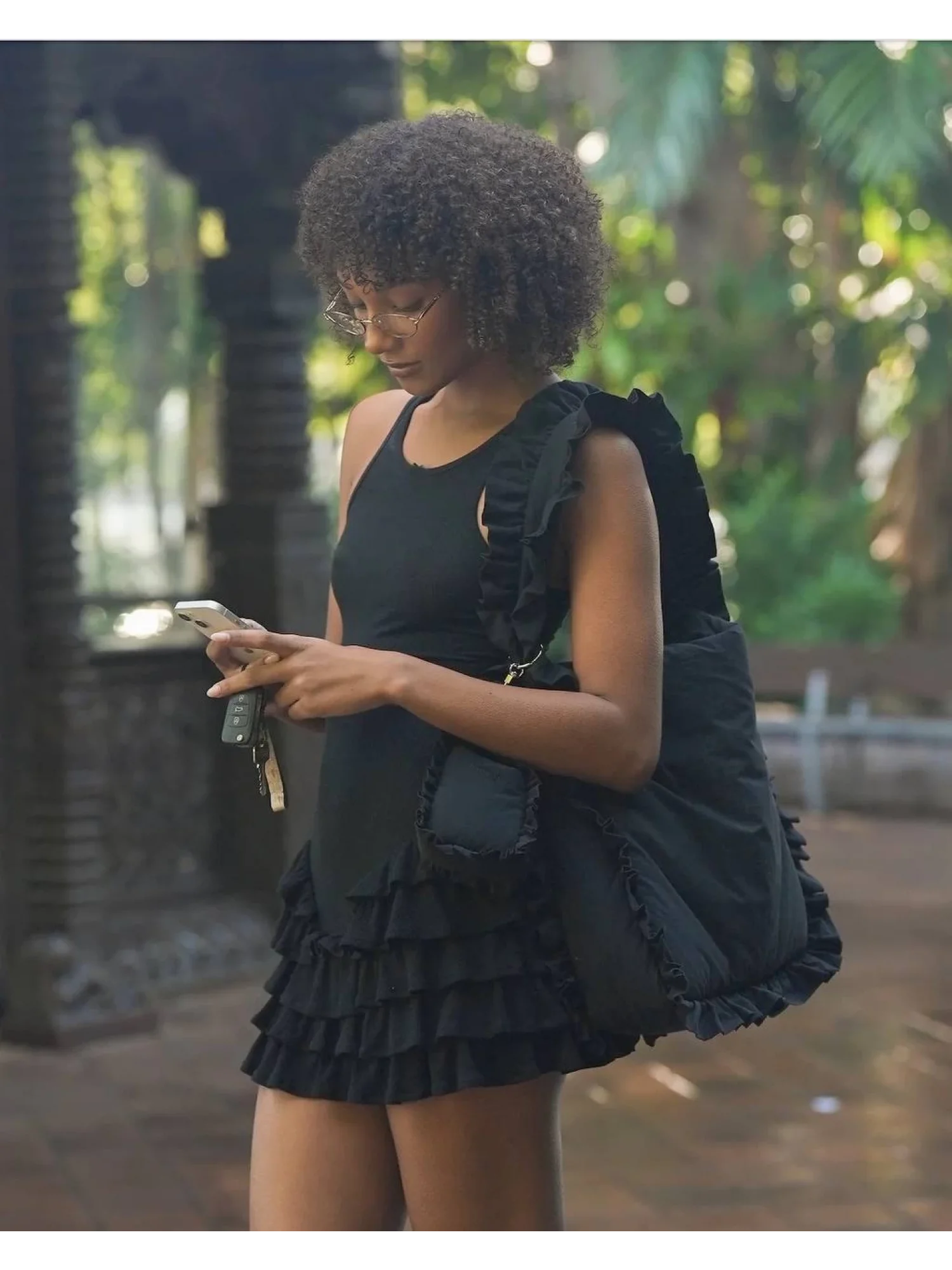 Babydoll Mini Elbise Siyah