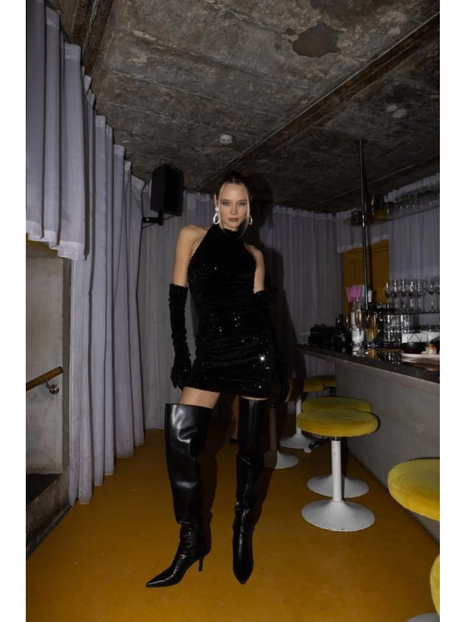 Rosaria Elbise Siyah