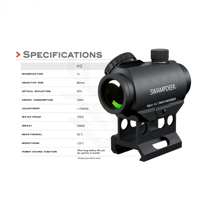 SWAMPDEER H2 RED DOT