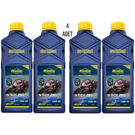 Putoline N-Tech ProR+10w-50 Tam Sentetik Motor Yağı 1 Litre (4 Adet),ntech