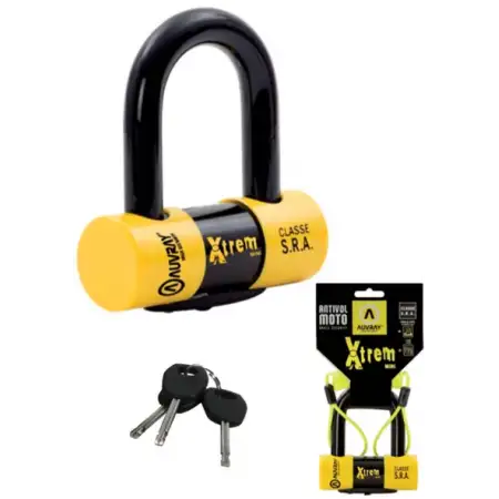 Auvray Xtrem Mini U Disk Kilidi 52X65mm + Hatırlatma Kablosu Hediyeli