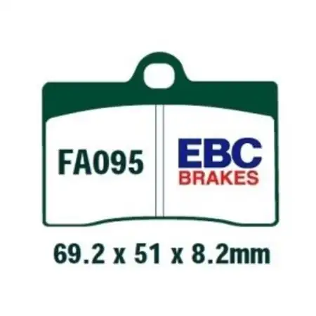 EBC FA095 Organik Fren Balatası (Husqvarna SM400/450/510 , KTM LC640 , İndian)
