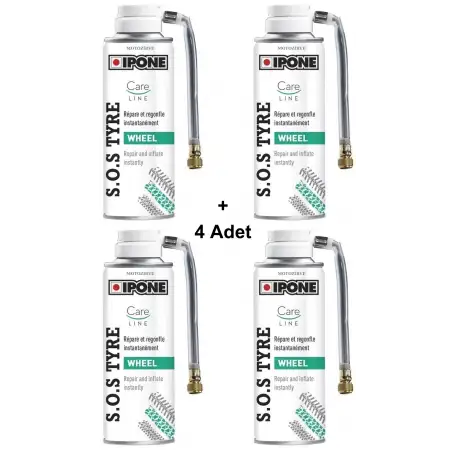 Ipone SOS Tyre Lastik Tamir Köpük Spreyi 200 ml S.O.S. -(4 Adet)