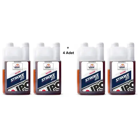 İpone Stroke 2R 2T Esterli % 100 Sentetik Yarış Performans Motor Yağı 1 Litre (4 Adet)