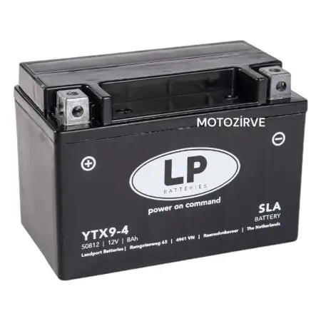 LP (LandPort) LTX7A-4 SLA 6Ah 12 Volt 105 CCA akü, Bakım Gerektirmez - 50615