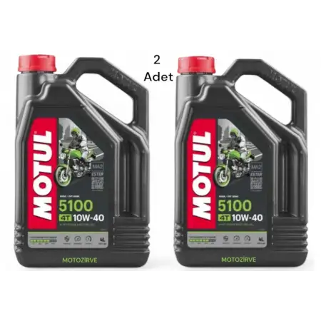 Motul 5100 10W-40 4T Motosiklet Motor Yağı 4 Litre (2 Adet)