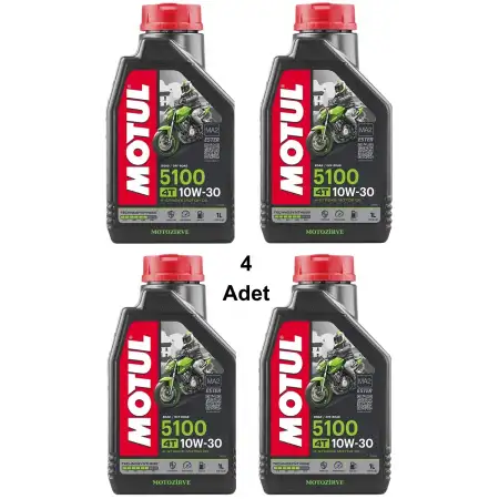 Motul 5100 10w-30 4T Motosiklet Yağı 1 Litre (4 Adet)