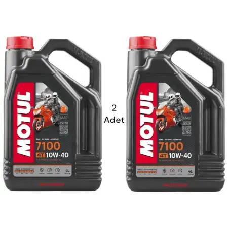 Motul 7100 10W-40 4T Tam Sentetik Motor Yağı 4 Litre (2 Adet)
