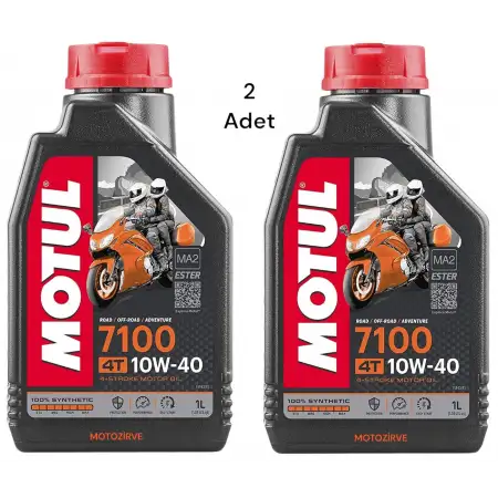 Motul 7100 10W40 4T % 100 Sentetik Motor Yağı 1 Litre (2 Adet)