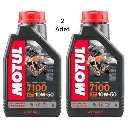 Motul 7100 10w50 4T Tam Sentetik Motosiklet Motor Yağı 1 Litre (2 Adet)