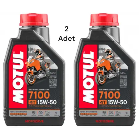 Motul 7100 15w-50 4T Tam Sentetik Motor Yağı 1 Litre (2 Adet)