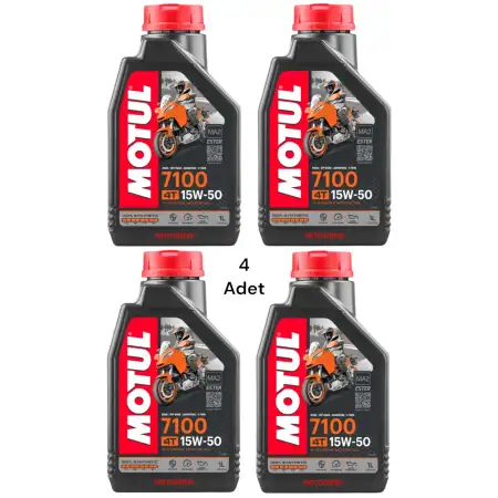 Motul 7100 15w-50 4T Tam Sentetik Motor Yağı 1 Litre (4 Adet)