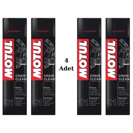 Motul C1 Zincir Temizleyici Spreyi Road 400 ml (4 Adet) , Yol ve Asfalt Motorları İçin