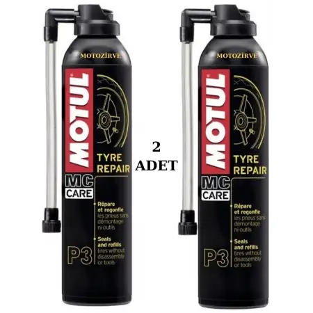 Motul P3 Tyre Repair Lastik Tamir Şişirme Köpüğü 300 ml (2 Adet)