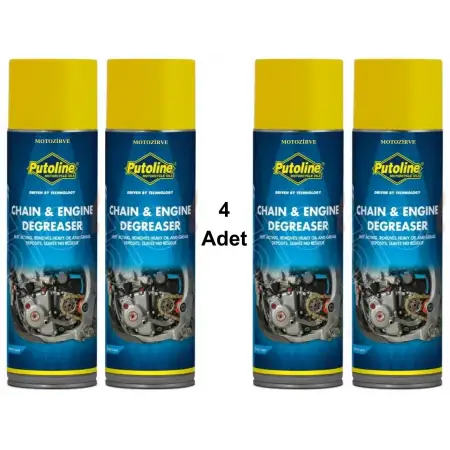 Putoline Chain Engine Degrease Zincir Temizleme Spreyi 500 ml (4 Adet)