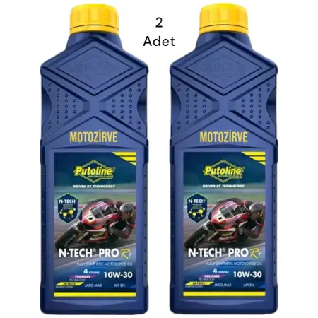 Putoline N-Tech Pro R+10w30 Motosiklet Yağı 1 Litre Tam Sentetik (2 Adet),ntech