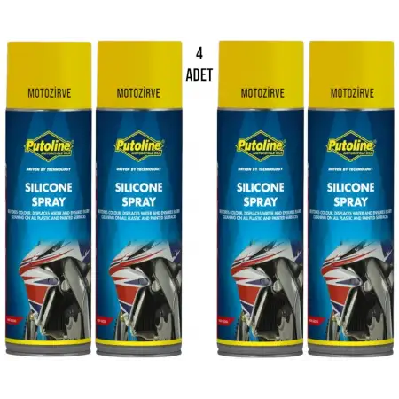 Putoline Parlak Boya için Silikon Sprey Parlatıcı Cila 500ml (4 Adet)