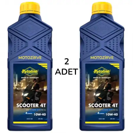 Putoline Scooter 4T 10w40 Scooter Motosiklet Yağı 1 Lt (2 Adet)