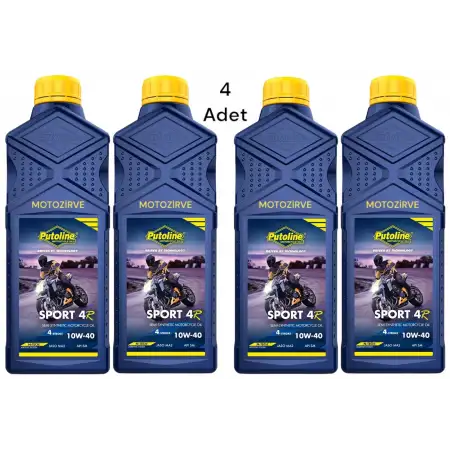 Putoline Sport 4R 10w 40 N-Tech Yarı Sentetik Motor Yağı 1 Litre (4 Adet)