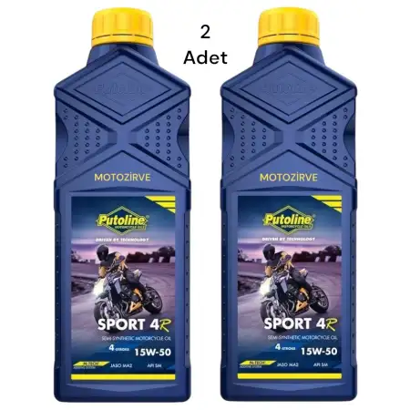 Putoline Sport 4R 15W-50 N-Tech Yarım Sentetik Motor Yağı 1 Litre (2 Adet)