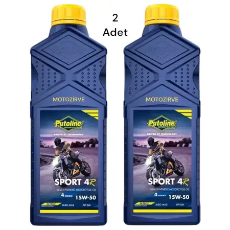 Putoline Sport 4R 15W-50 N-Tech Yarım Sentetik Motor Yağı 1 Litre (2 Adet)