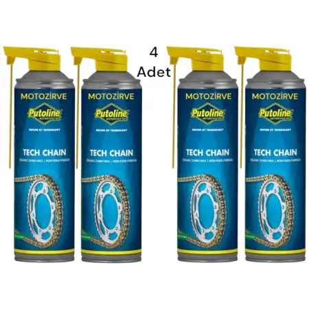 Putoline Tech Chain Seramik Zincir Yağı 500 ml (4 Adet)