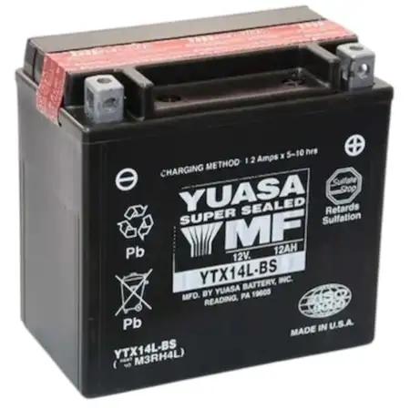 Yuasa YTX14L-BS 12V 12Ah 200 cca Motosiklet Aküsü (Bakım Gerektirmez),ytx14Lbs