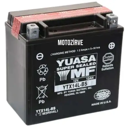 Yuasa YTX4L-BS 3.2 Amper 12 Volt 50 CCA Bakım Gerektirmeyen Motosiklet Aküsü, ytx4lbs