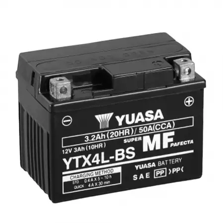 Yuasa YTX4L-BS 3.2 Amper 12 Volt 50 CCA Motosiklet Aküsü (Bakım Gerektirmez),ytx4lbs