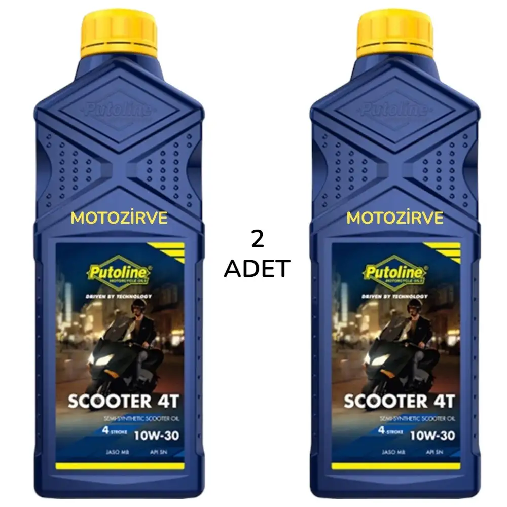 Putoline Scooter 4T 10W-30 Motosiklet Motor Yağı 1 Litre - (2 Adet)