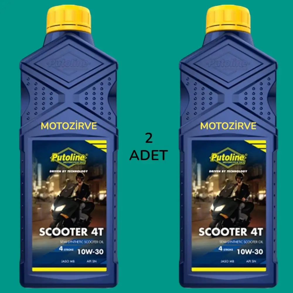 Putoline Scooter 4T 10W-30 Motosiklet Motor Yağı 1 Litre - (2 Adet)
