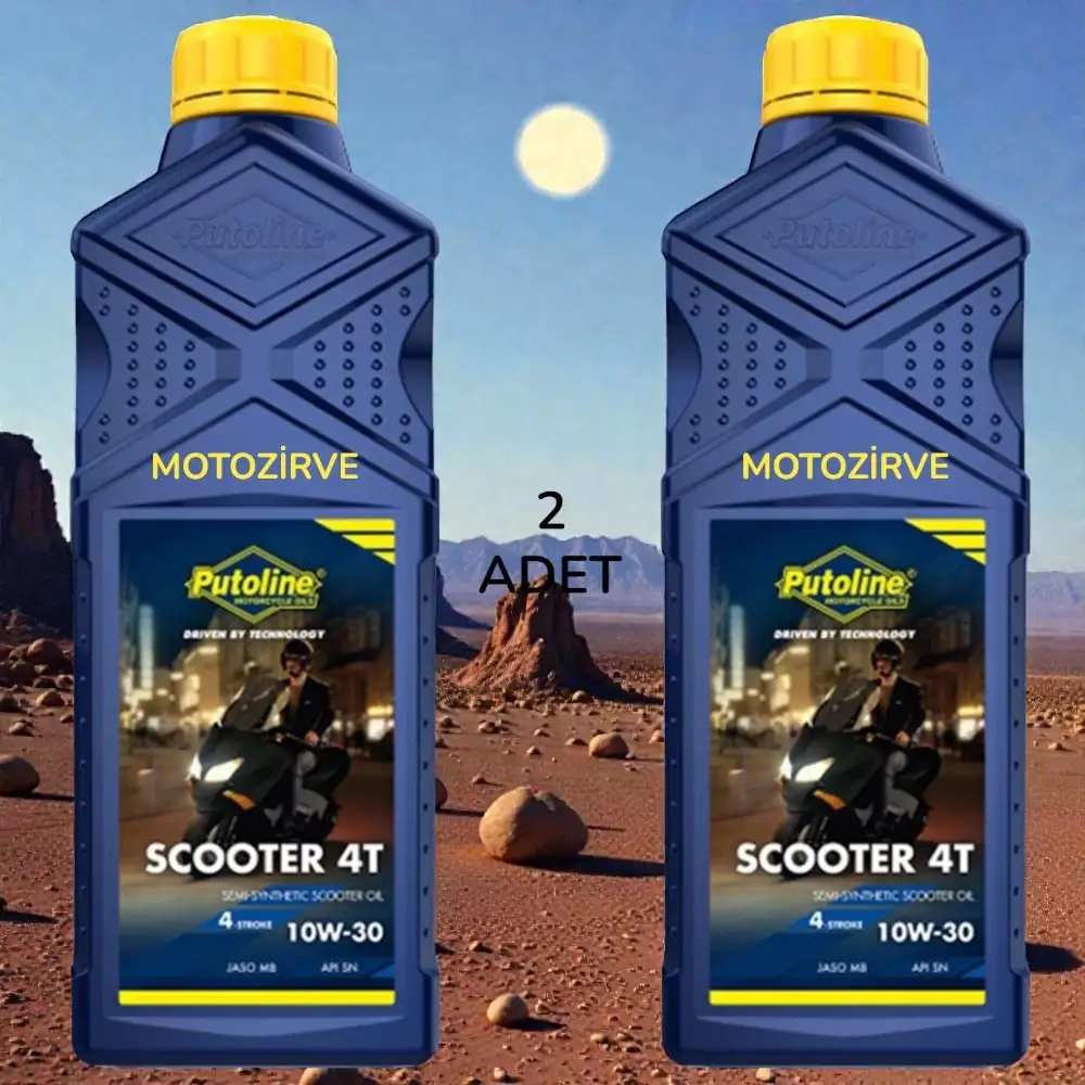Putoline Scooter 4T 10W-30 Motosiklet Motor Yağı 1 Litre - (2 Adet)