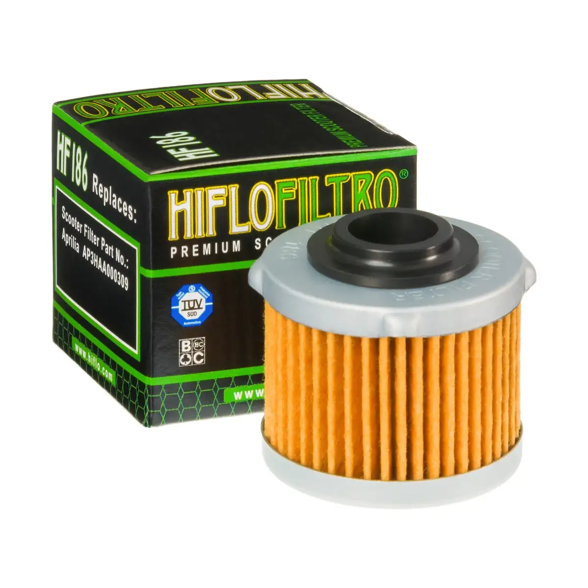 Hiflo HF186 Motosiklet Yağ Filtresi - TUV Onaylı