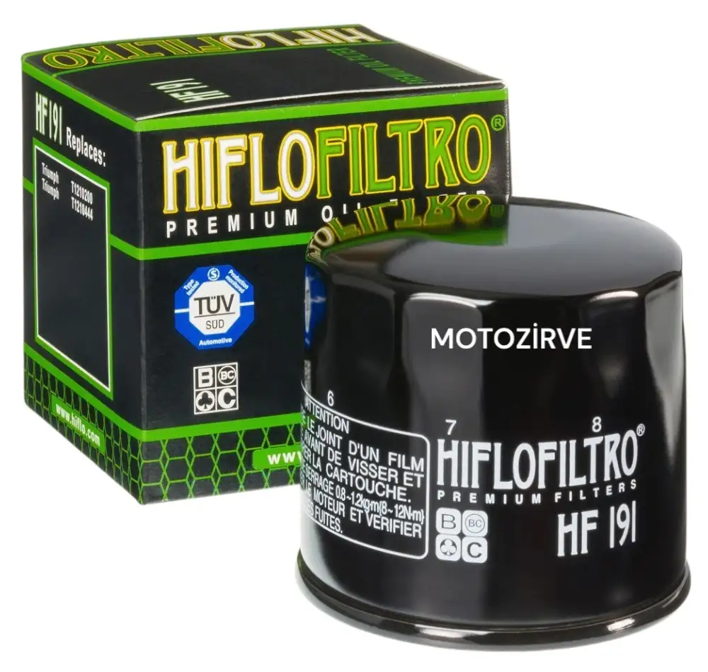 Hiflo HF191 Motosiklet Motor Yağı Filtresi – TUV Onaylı
