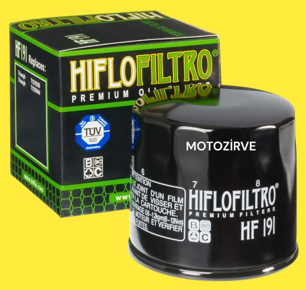 Hiflo HF191 Motosiklet Motor Yağı Filtresi – TUV Onaylı