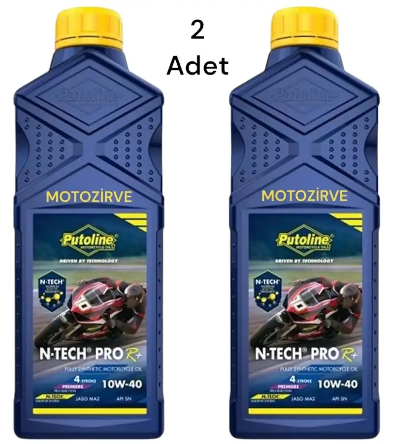 Putoline N-Tech Pro R+ 10w-40 Tam Sentetic Motosiklet Yağı 1 Litre (2 Adet),ntech