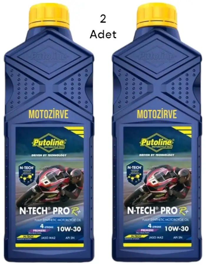 Putoline N-Tech Pro R+10w30 Motosiklet Yağı 1 Litre Tam Sentetik (2 Adet),ntech