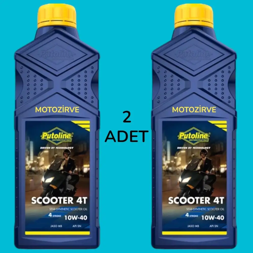 Putoline Scooter 4T 10w40 Scooter Motosiklet Yağı 1 Lt (2 Adet)