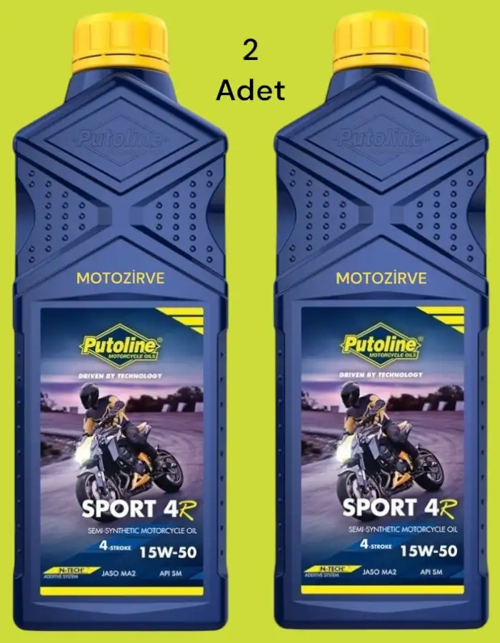 Putoline Sport 4R 15W-50 N-Tech Yarım Sentetik Motor Yağı 1 Litre (2 Adet)