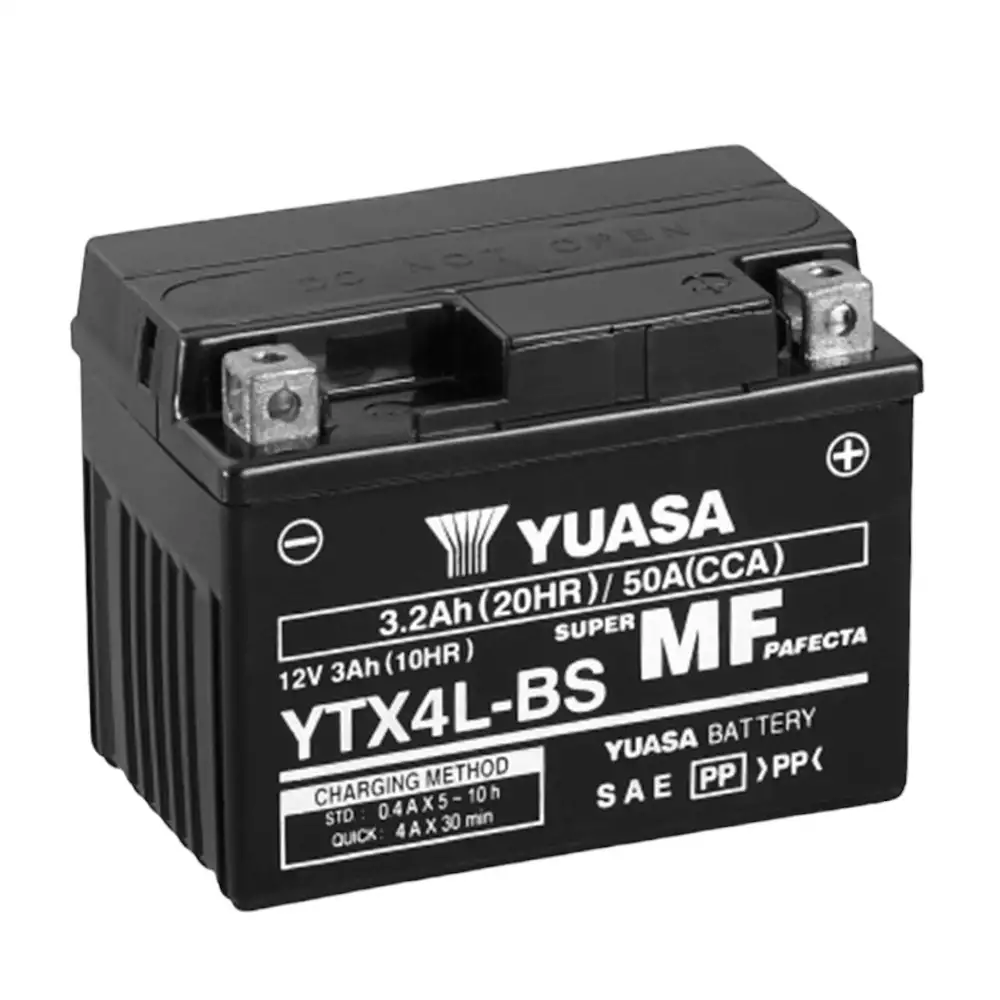 Yuasa YTX4L-BS (DC) 3.2 Amper 12 Volt 50 CCA Bakım Gerektirmeyen Motosiklet Aküsü, ytx4lbs