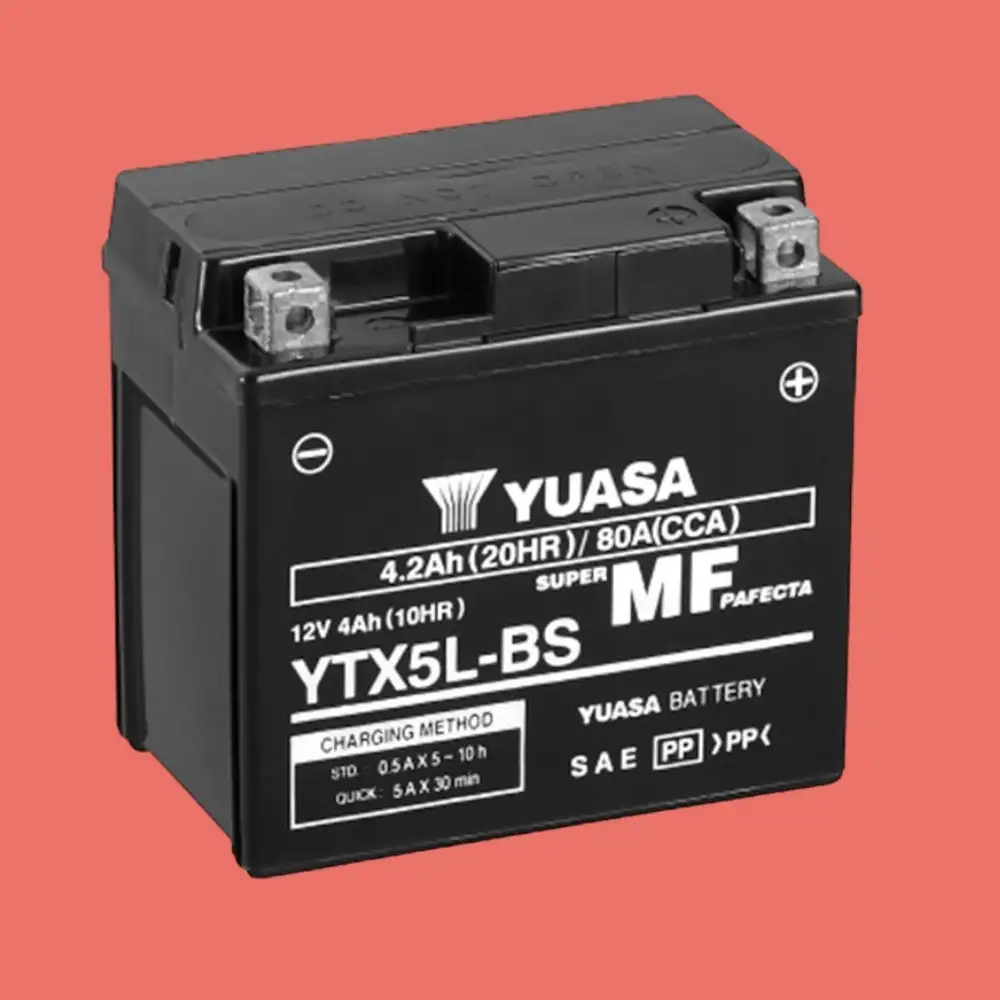 Yuasa YTX5L-BS 4 Amper 12 Volt 80 CCA Motosiklet Aküsü Bakım Gerektirmez, YTX5LBS