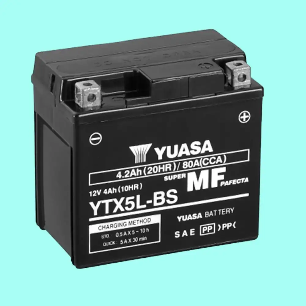 Yuasa YTX5L-BS 4 Amper 12 Volt 80 CCA Motosiklet Aküsü Bakım Gerektirmez, YTX5LBS