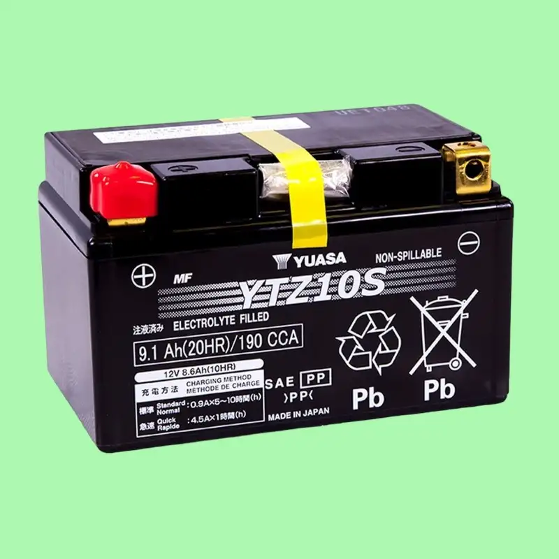 Yuasa YTZ10S-BS 8,6 Amper 12 Volt 190 CCA Motosiklet Aküsü Bakım Gerektirmez,ytz10sbs