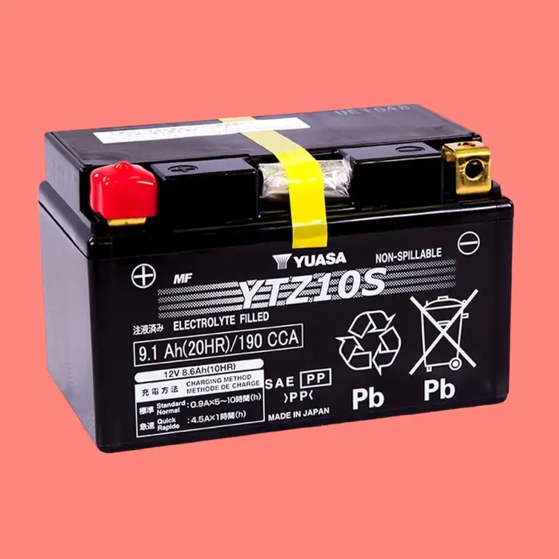 Yuasa YTZ10S-BS 8,6 Amper 12 Volt 190 CCA Motosiklet Aküsü Bakım Gerektirmez,ytz10sbs