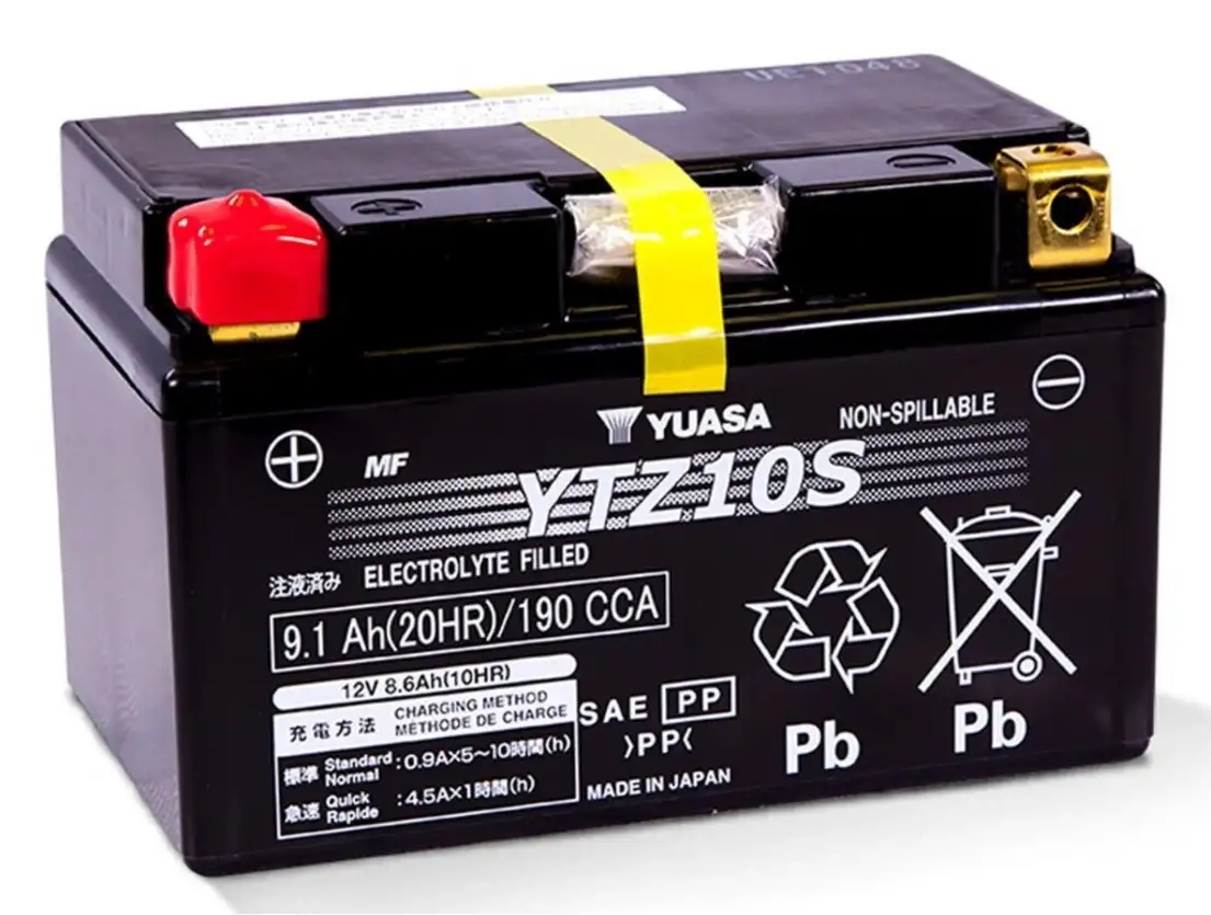 Yuasa YTZ10S-BS 8,6 Amper 12 Volt 190 CCA Motosiklet Aküsü Bakım Gerektirmez,ytz10sbs