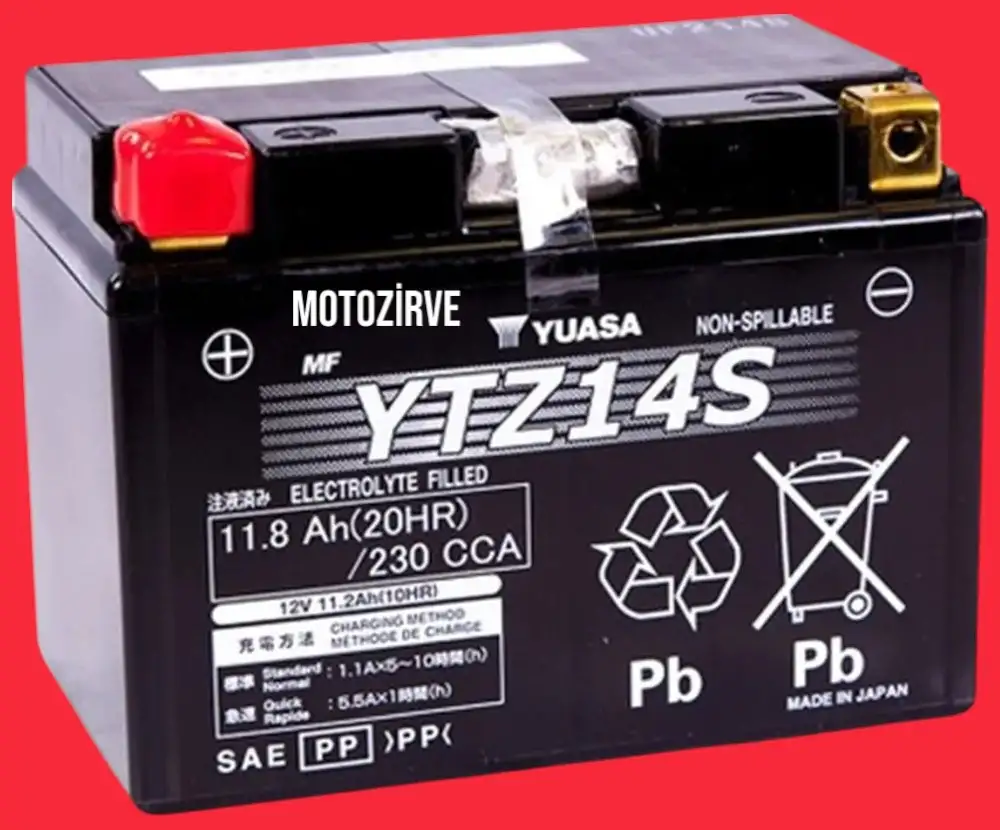 Yuasa YTZ14S-BS (WC) 11,8 Amper 12 Volt 230 CCA Motosiklet Aküsü Bakım Gerektirmez,YTZ14SBS