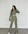 Ters dikiş İspanyol kol ve pantolonlu ikili takım