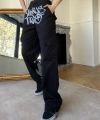 Grunge baskılı unisex pantolon