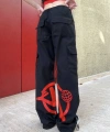 Grunge baskılı unisex pantolon